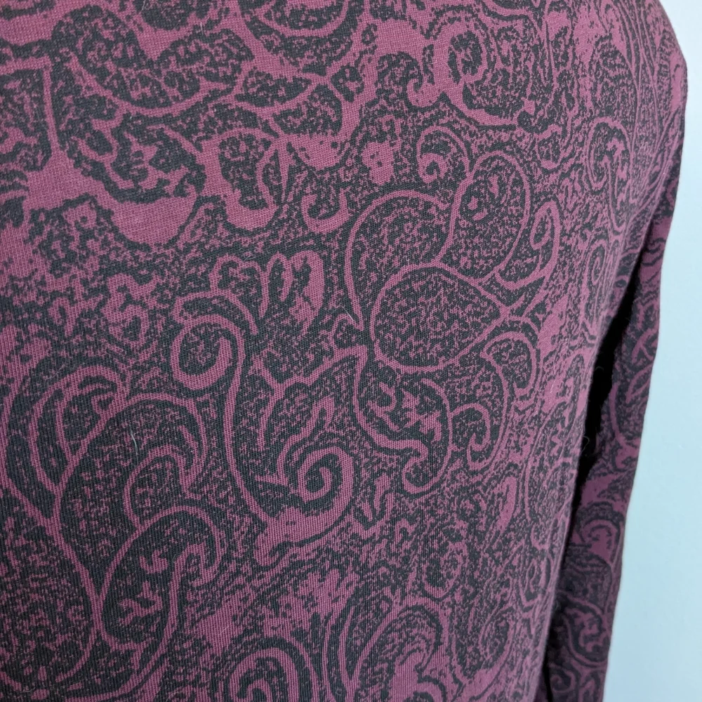 Peruvian Connection NWT sz S Genoa Henley Tunic Purple Paisley Dress - Picture 3 of 5